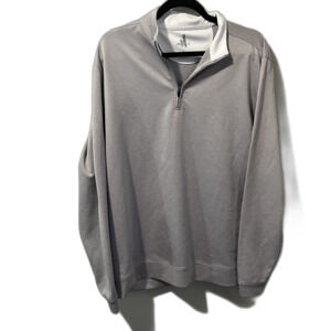 Johnnie O Pullover Men Large Gray flex Performance Quarter 1/4 Zip Stretch